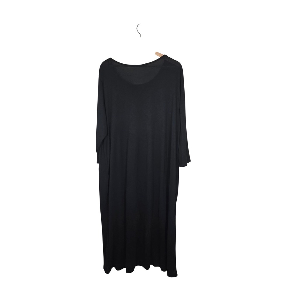 Gudrun Sjoden Black Modal Minimalist Maxi Dress XL Scandinavian Lagenlook